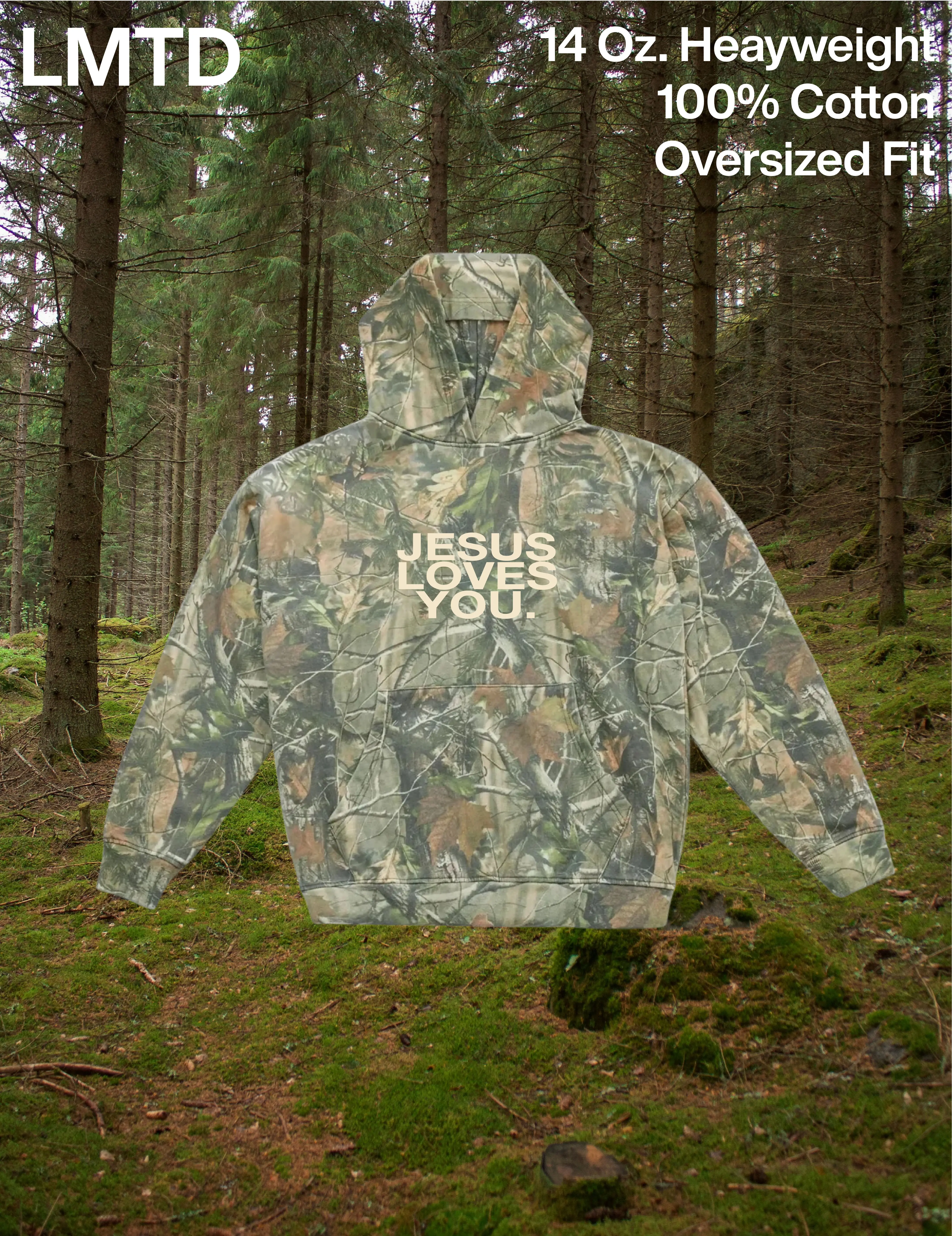 LMTD || Heavyweight Camo Hoodie || 14 Oz. {Pre-Order) - Image 6