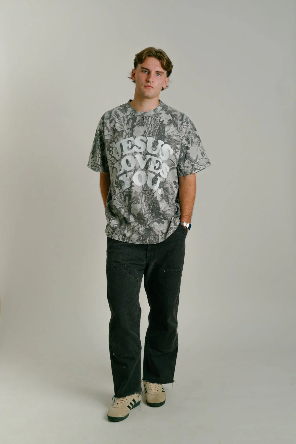 LMTD || Heavyweight "Midnight Oak" Camo Tee || Oversized - Image 3